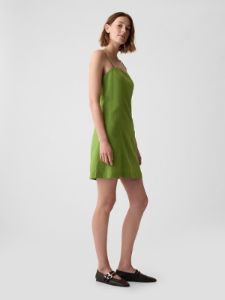 Linen-Blend Mini Dress sold by GAP