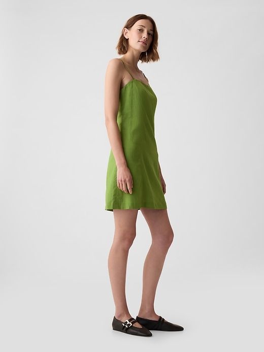 Linen-Blend Mini Dress sold by GAP product image thumbnail 3