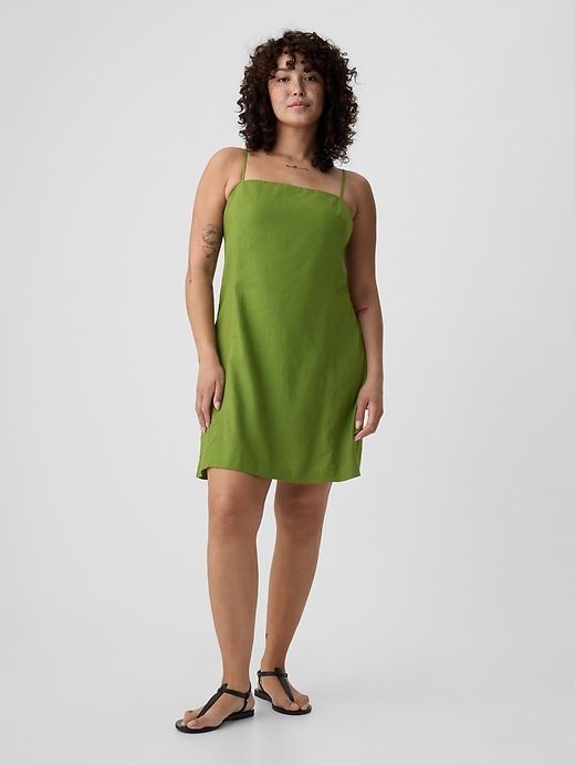 Linen-Blend Mini Dress sold by GAP product image thumbnail 4