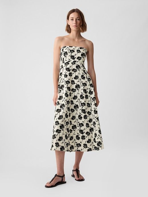 Linen-Blend Midi Dress sold by GAP