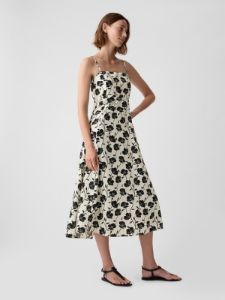 Linen-Blend Midi Dress sold by GAP