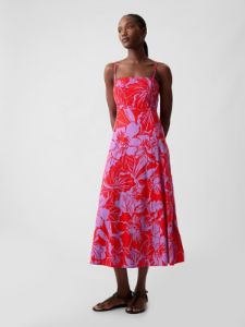 Linen-Blend Midi Dress sold by GAP