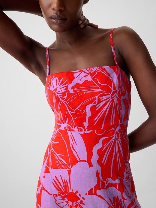 Linen-Blend Midi Dress sold by GAP product image thumbnail 4