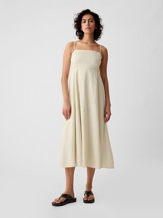 Linen-Blend Midi Dress sold by GAP