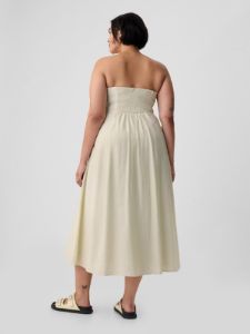 Linen-Blend Midi Dress sold by GAP