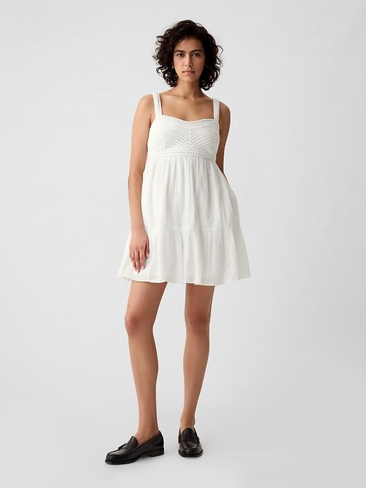 Crinkle Gauze Mini Dress sold by GAP