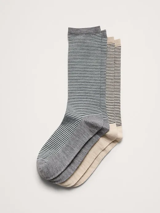 Breathe Merino Sock 2-Pack sold by Banana Republic