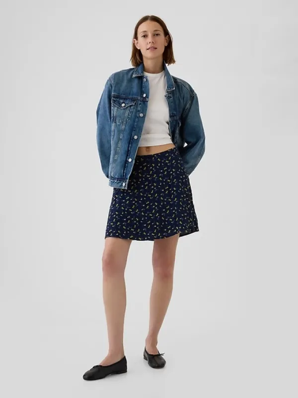 Crepe Floral Mini Skirt sold by GAP