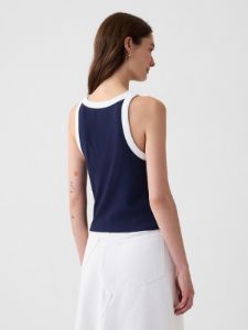 Modern Rib Cropped Halter Top sold by GAP