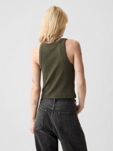 Modern Rib Cropped Halter Top sold by GAP