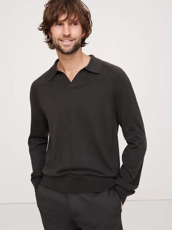 Cashmere-Silk Sweater Polo sold by Banana Republic