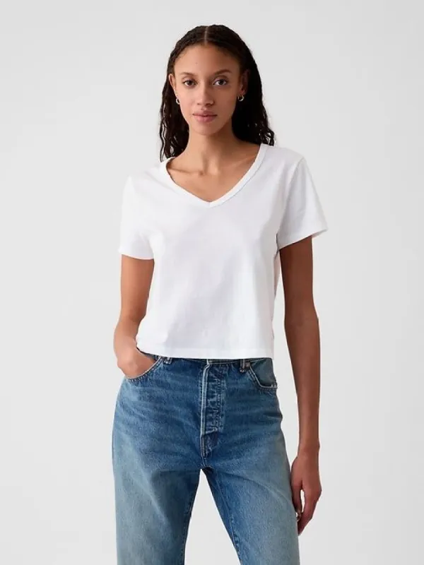 Organic Cotton Vintage Cropped T-Shirt sold by GAP