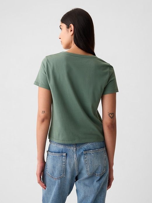Organic Cotton Vintage Cropped T-Shirt sold by GAP product image thumbnail 5