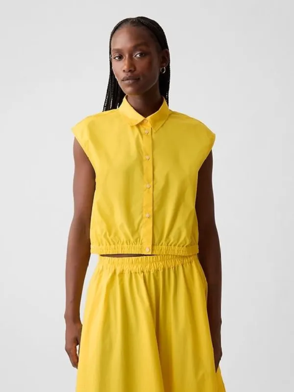 Cropped Poplin Shirt sold by GAP