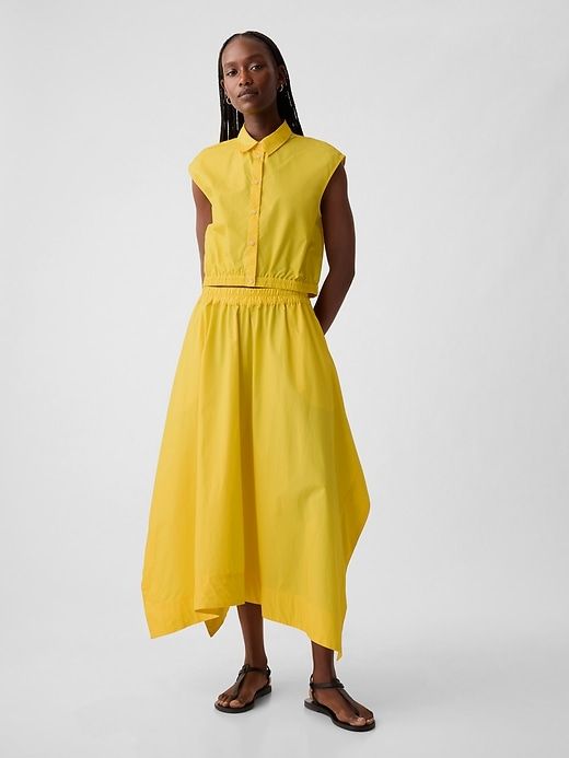 Cropped Poplin Shirt sold by GAP product image thumbnail 3