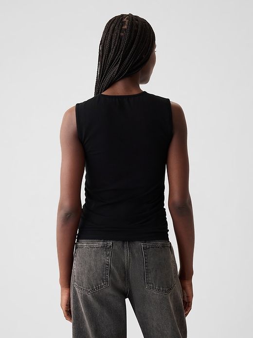 Compact Jersey Cropped Tank Top sold by GAP product image thumbnail 2