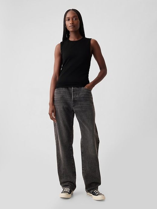 Compact Jersey Cropped Tank Top sold by GAP product image thumbnail 3