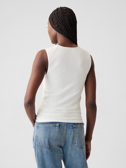 Compact Jersey Cropped Tank Top sold by GAP product image thumbnail 5