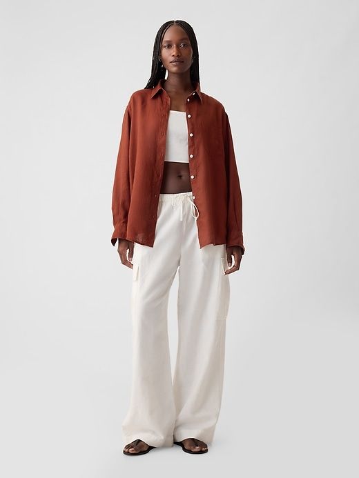 100% Linen Big Shirt sold by GAP product image thumbnail 3