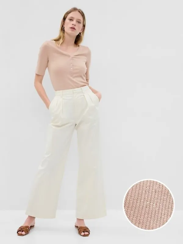 Essential Rib Henley T-Shirt sold by GAP
