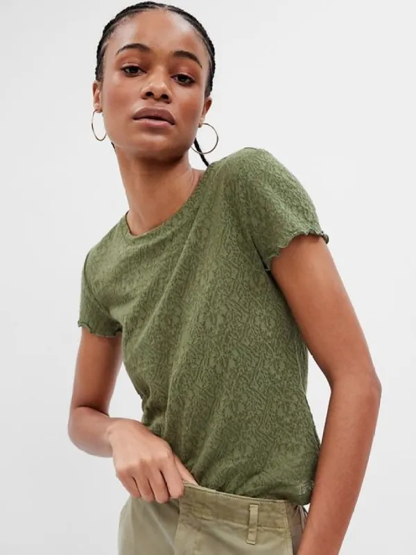 Floral Jacquard T-Shirt sold by GAP