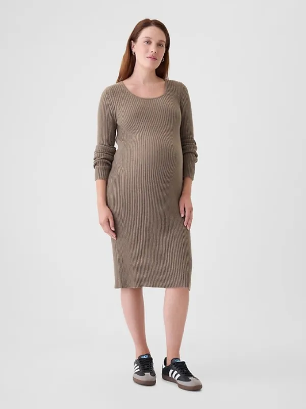 Maternity CashSoft Rib Midi Sweater Dress sold by GAP