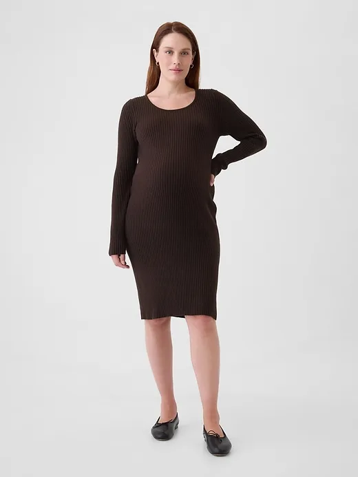 Maternity CashSoft Rib Midi Sweater Dress sold by GAP