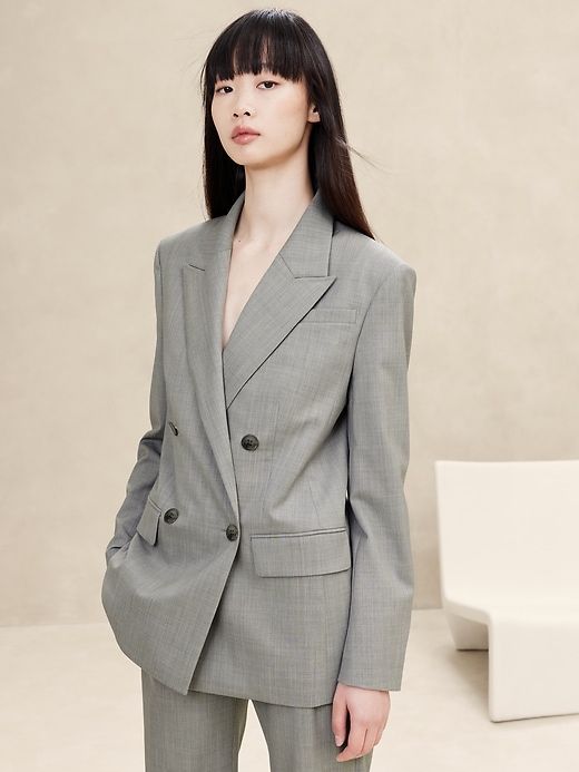 Siena Relaxed Italian Wool Blazer sold by Banana Republic