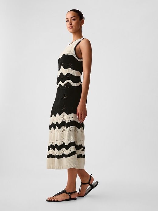 Crochet Midi Sweater Dress sold by GAP product image thumbnail 3