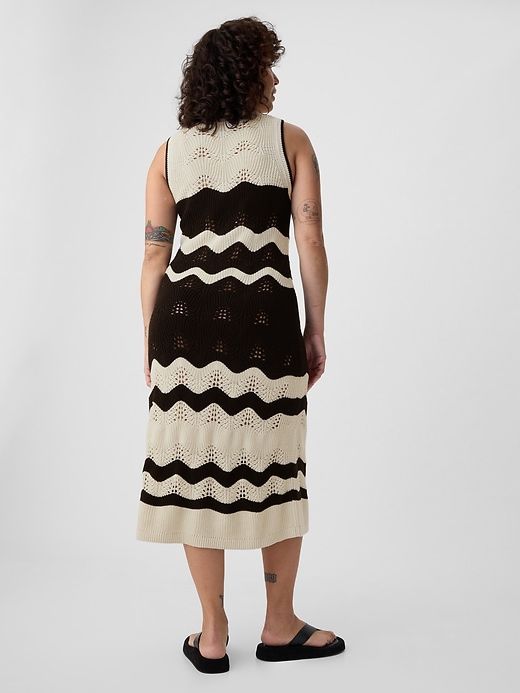 Crochet Midi Sweater Dress sold by GAP product image thumbnail 5