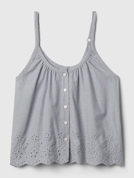 Eyelet Poplin PJ Tank Top sold by GAP product image thumbnail 4