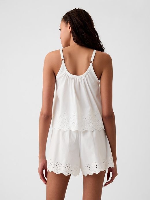 Eyelet Poplin PJ Tank Top sold by GAP product image thumbnail 5
