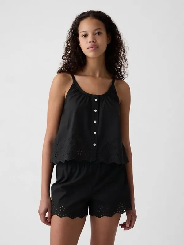 Eyelet Poplin PJ Tank Top sold by GAP