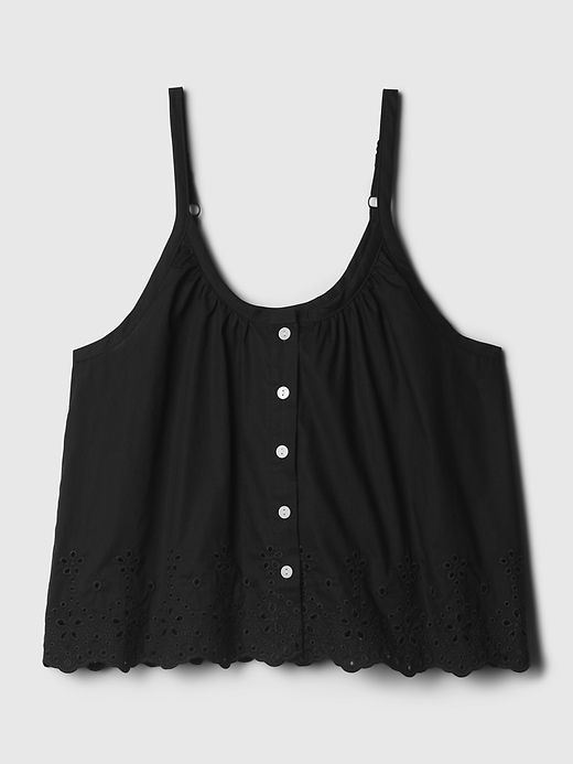 Eyelet Poplin PJ Tank Top sold by GAP product image thumbnail 4