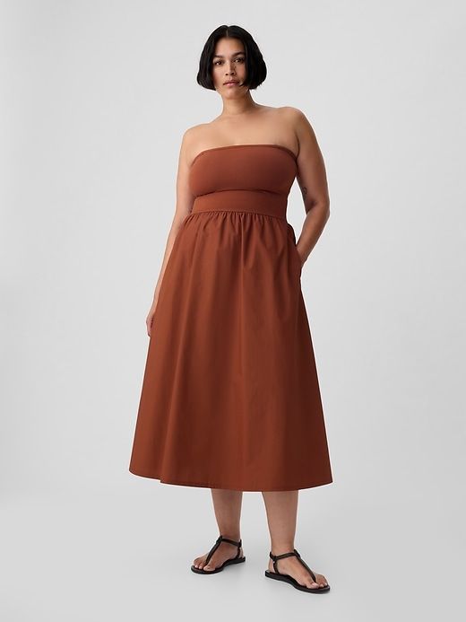 Mixed Media Midi Dress sold by GAP product image thumbnail 5