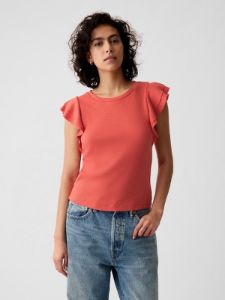 Essential Rib Flutter Sleeve Shirt sold by GAP
