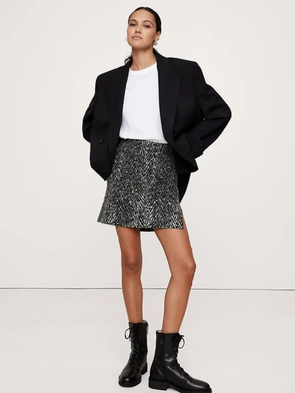 Merino Jacquard Sweater Mini Skirt sold by Banana Republic