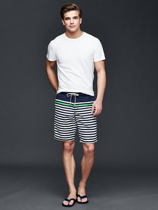 Variegated stripe board shorts (10") sold by GAP product image thumbnail 3