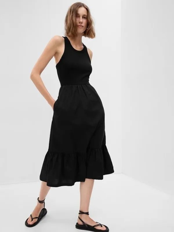 Mixed Media Midi Dress sold by GAP