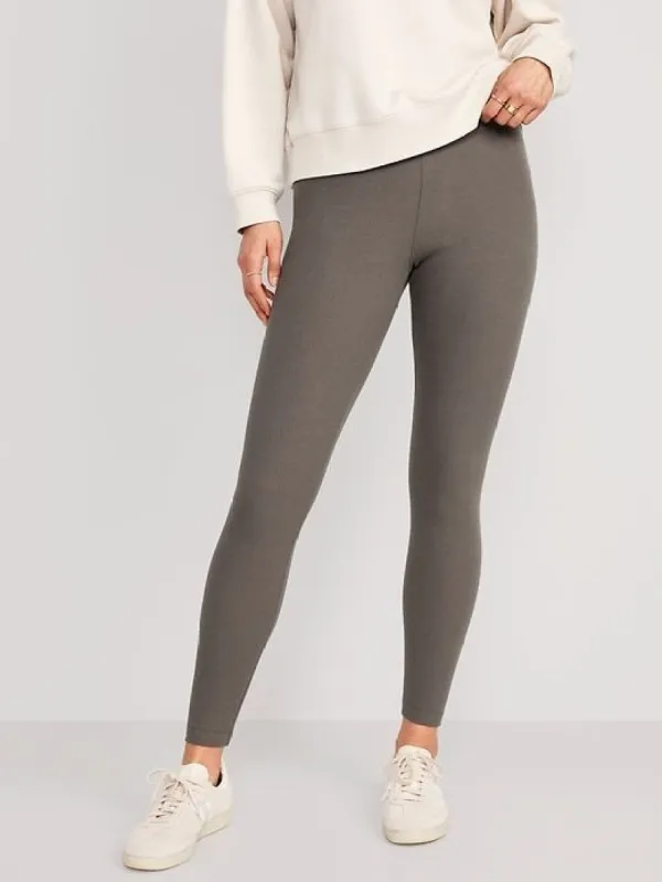 High Waisted Rib-Knit Leggings For Women sold by GAP