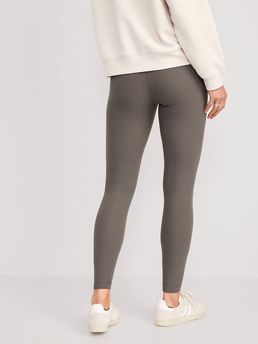 High Waisted Rib-Knit Leggings For Women sold by GAP product image thumbnail 2
