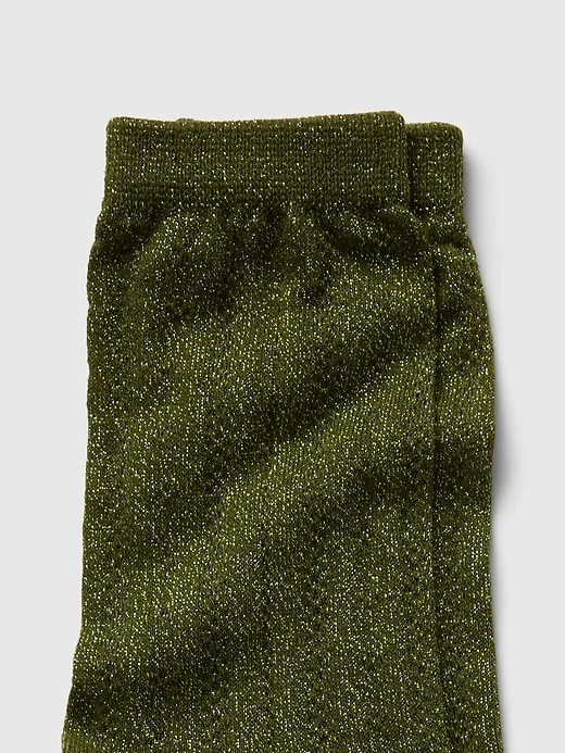 Pointelle Glitter Crew Socks sold by GAP product image thumbnail 2