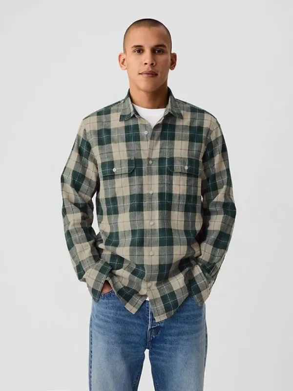 Linen-Cotton Shirt sold by GAP