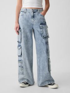 Mid Rise Cargo Baggy Jeans sold by GAP
