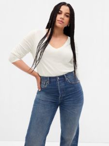 Organic Cotton Vintage V-Neck T-Shirt sold by GAP