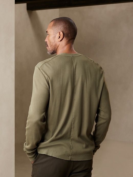 Authentic Ribbed Cotton Henley sold by Banana Republic product image thumbnail 2
