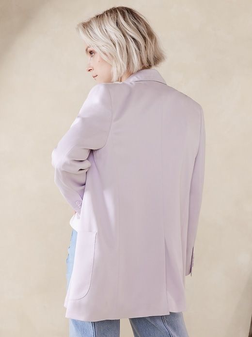 Alix Oversized Italian Satin Blazer sold by Banana Republic product image thumbnail 2