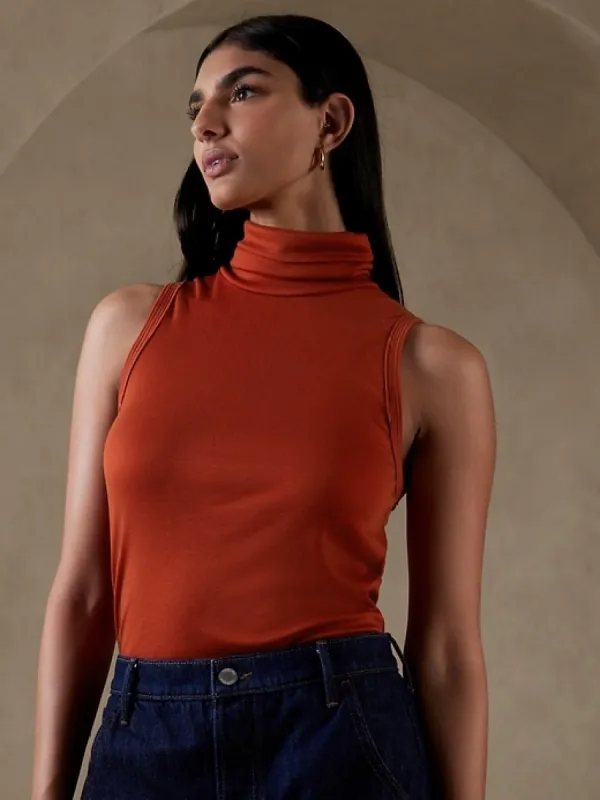 Adorno Turtleneck Tank sold by Banana Republic