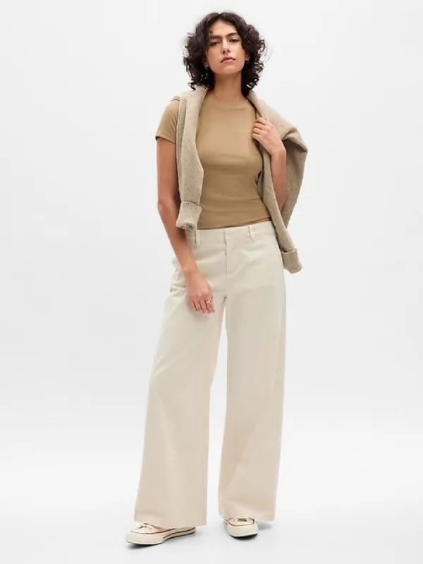 Low Rise Wide-Leg Trousers sold by GAP