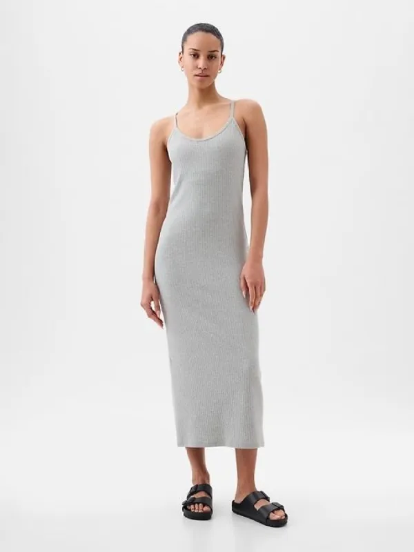 Modern Rib Midi Tank Dress sold by GAP